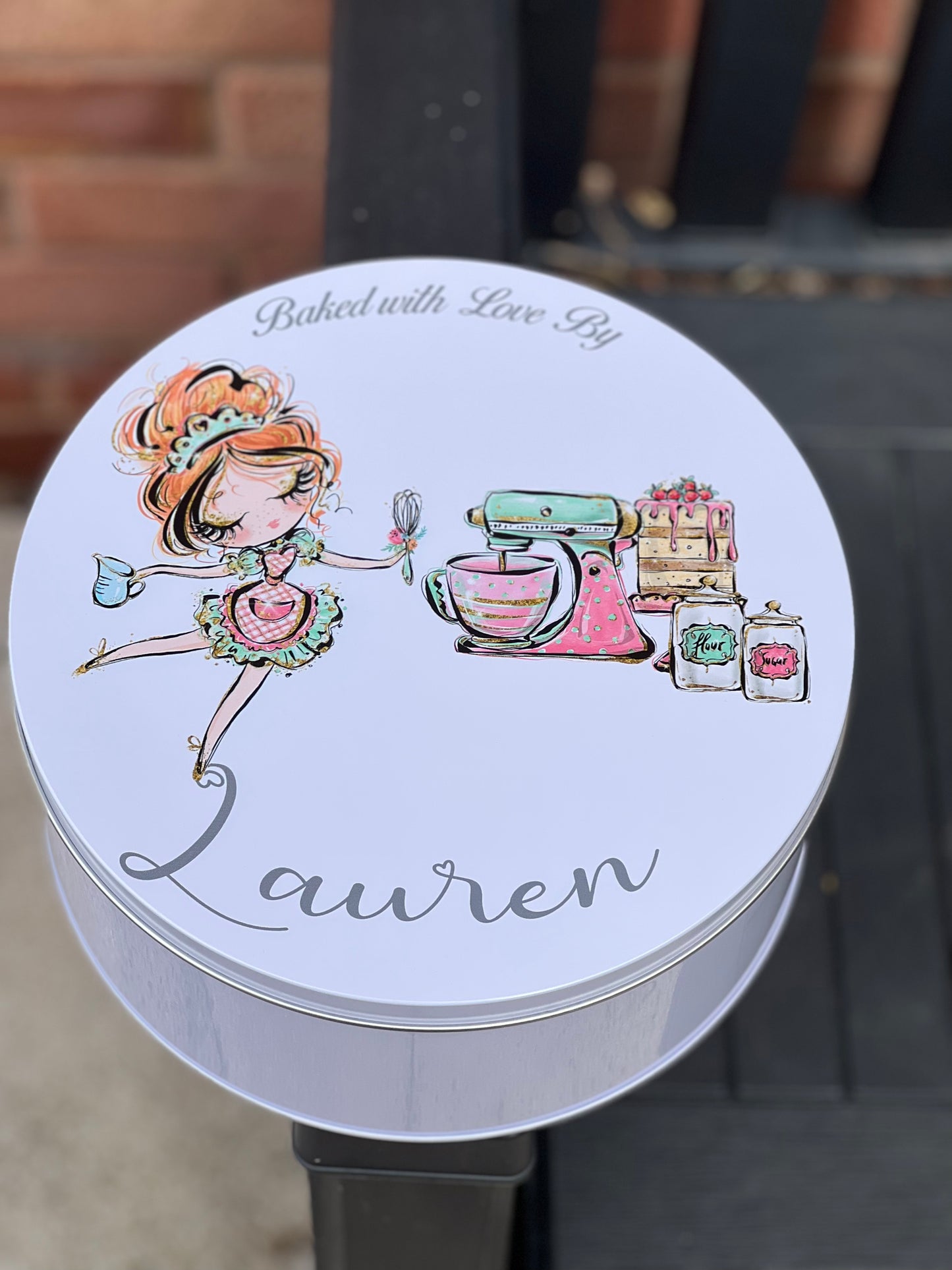 Personalised Dancing Girl Cake Tin