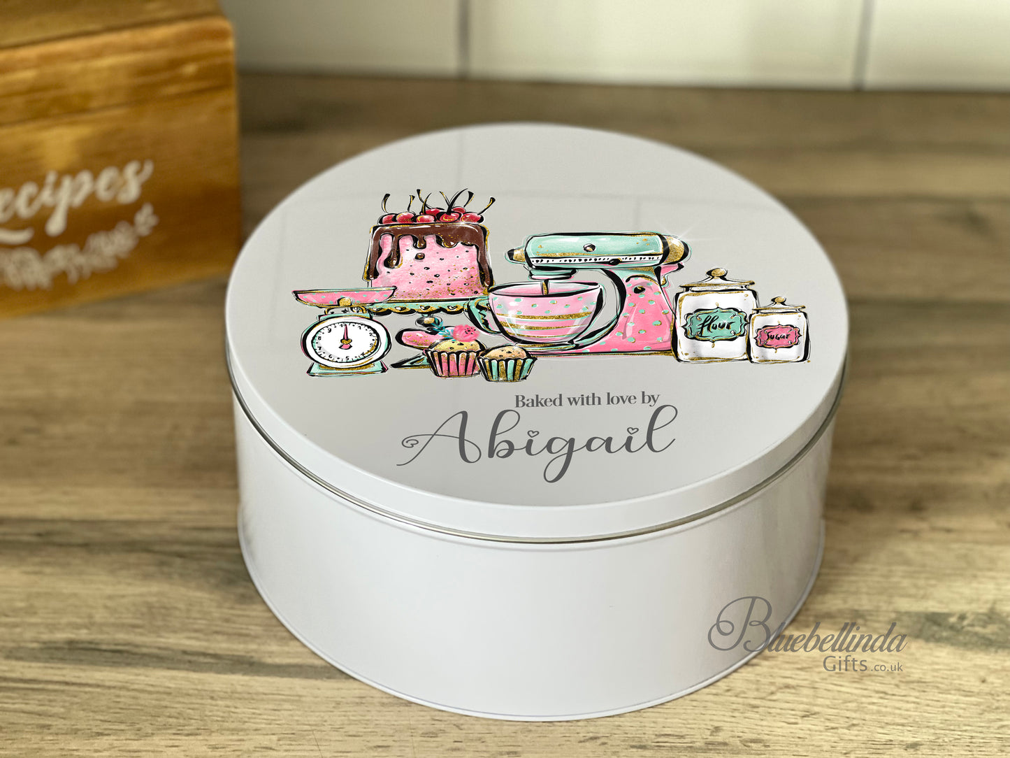 Personalised Mixer & Cake Cake Tin