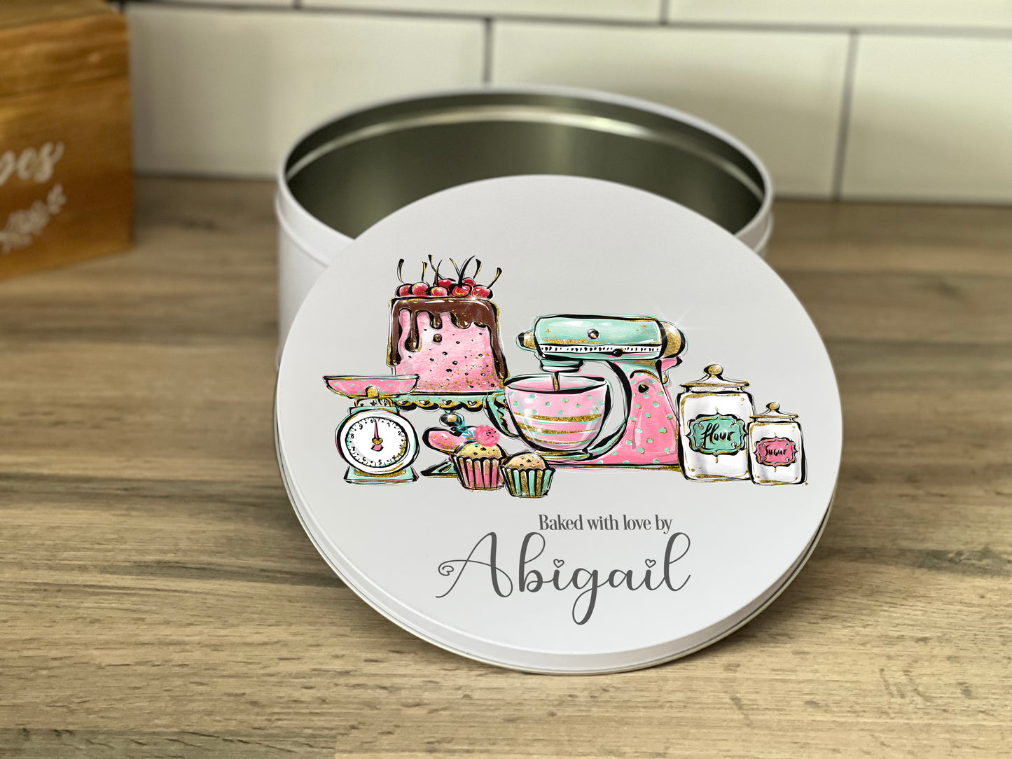 Personalised Mixer & Cake Cake Tin