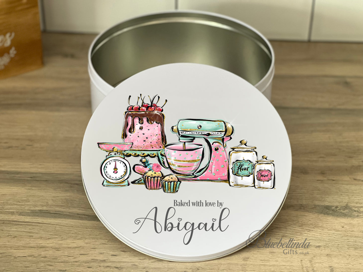 Personalised Mixer & Cake Cake Tin