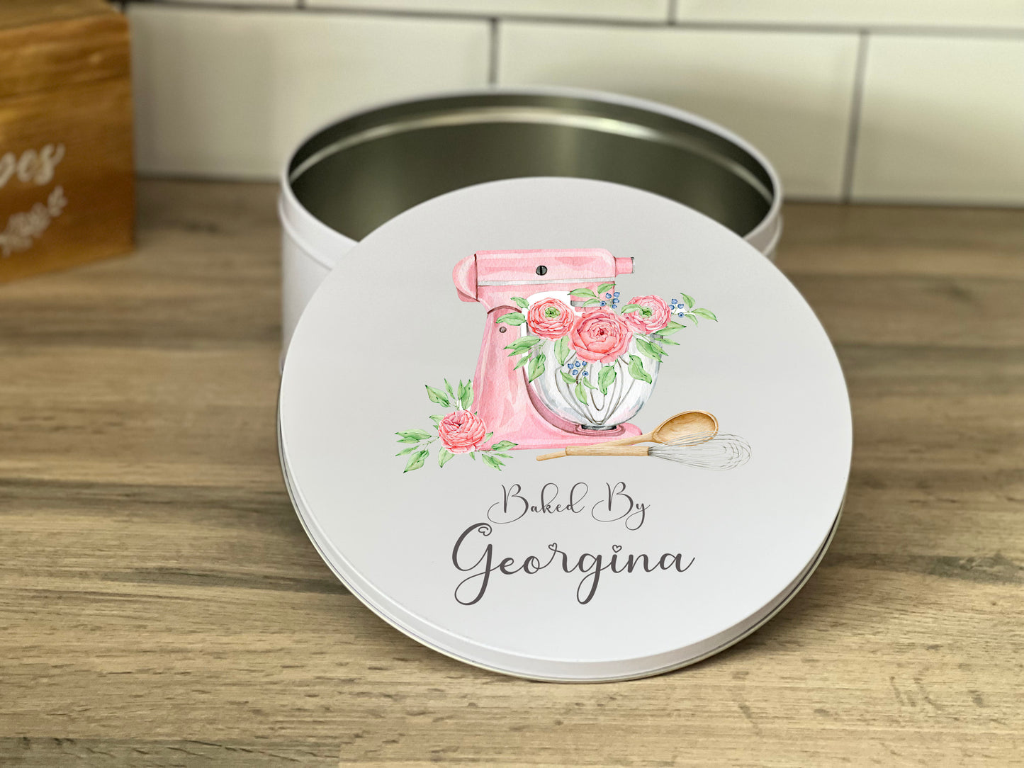 Personalised Pink Mixer Cake Tin