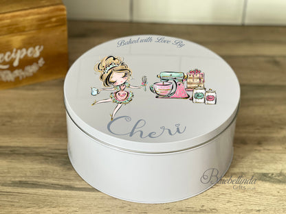 Personalised Dancing Girl Cake Tin