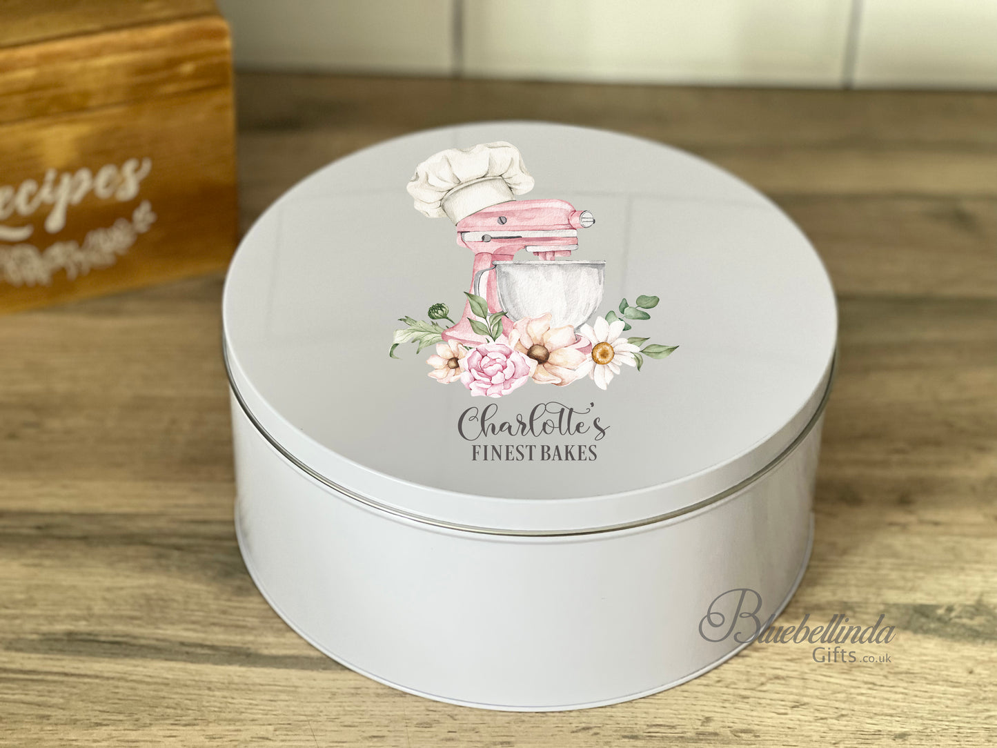 Personalised Pink Mixer Finest Bakes Cake Tin