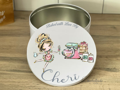 Personalised Dancing Girl Cake Tin