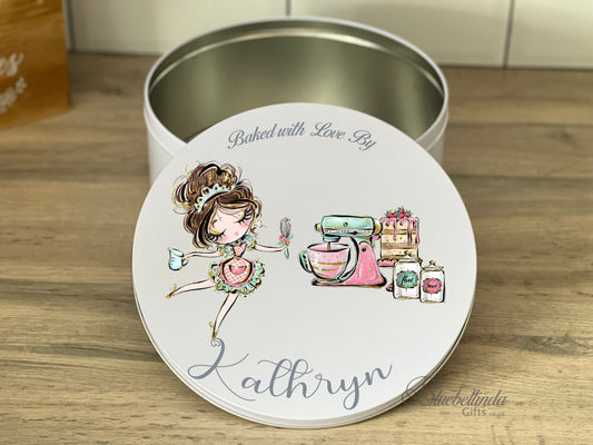 Personalised Dancing Girl Cake Tin